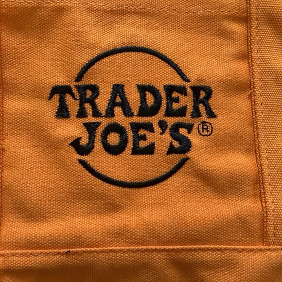 Trader Joe’s Halloween Orange Mini Totes Set Of Two New - Picture 2 of 5